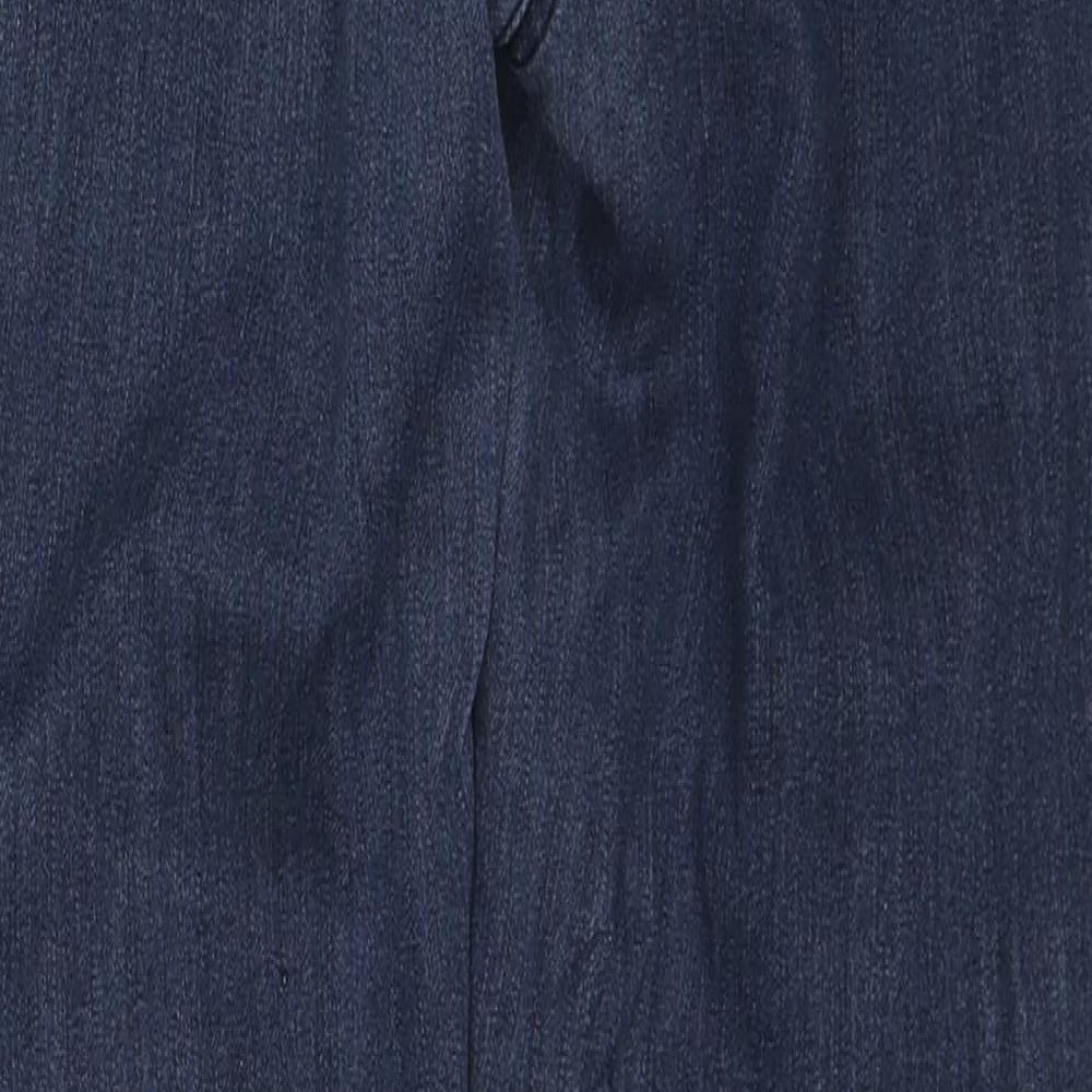 NEXT Womens Blue Cotton Straight Jeans Size 10 Regular Zip
