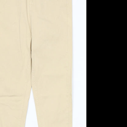 Sinners Womens Beige Cotton Skinny Jeans Size 32 in Regular Zip