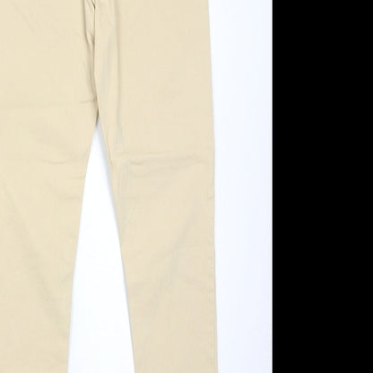 Sinners Womens Beige Cotton Skinny Jeans Size 32 in Regular Zip