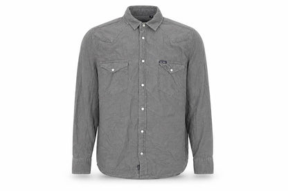 Mens UK Size M An Ambrose Brand Grey  Button-Up Long Sleeve Casual Shirt