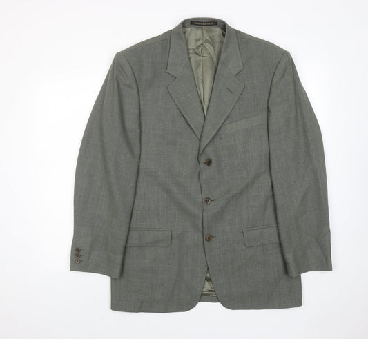 Mens UK Size 40 Marks and Spencer Regular Green Suit Jacket