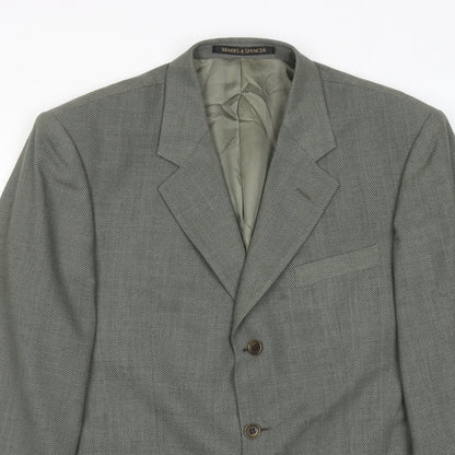 Mens UK Size 40 Marks and Spencer Regular Green Suit Jacket