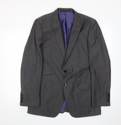 Autograph Mens Grey Wool Jacket Suit Jacket Size 40 Regular