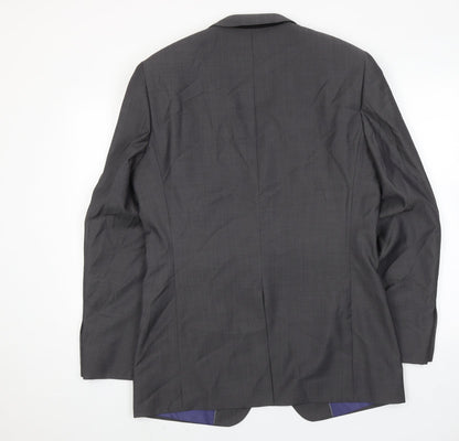 Autograph Mens Grey Wool Jacket Suit Jacket Size 40 Regular