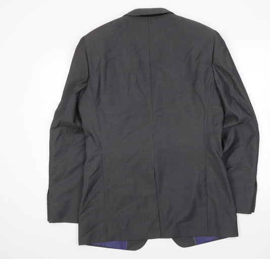 Autograph Mens Grey Wool Jacket Suit Jacket Size 40 Regular