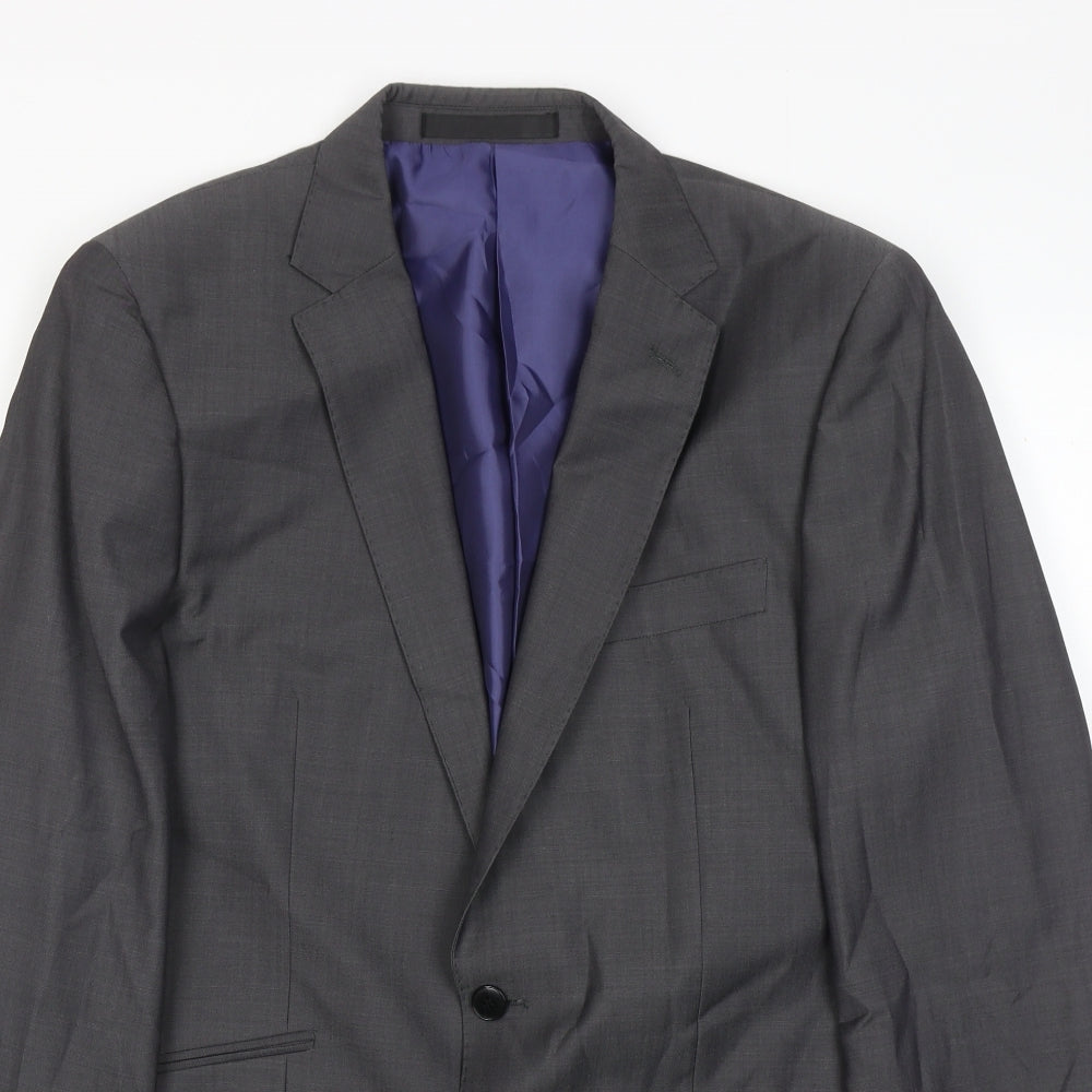 Autograph Mens Grey Wool Jacket Suit Jacket Size 40 Regular