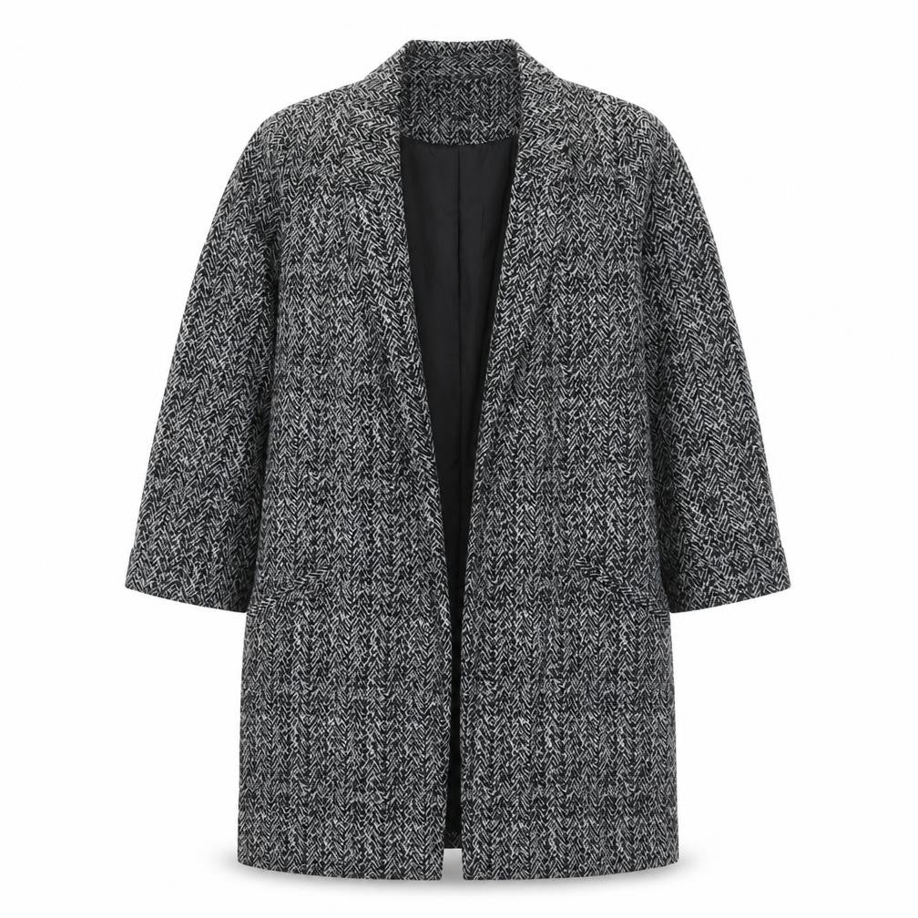Womens UK Size 10 Warehouse Black Overcoat