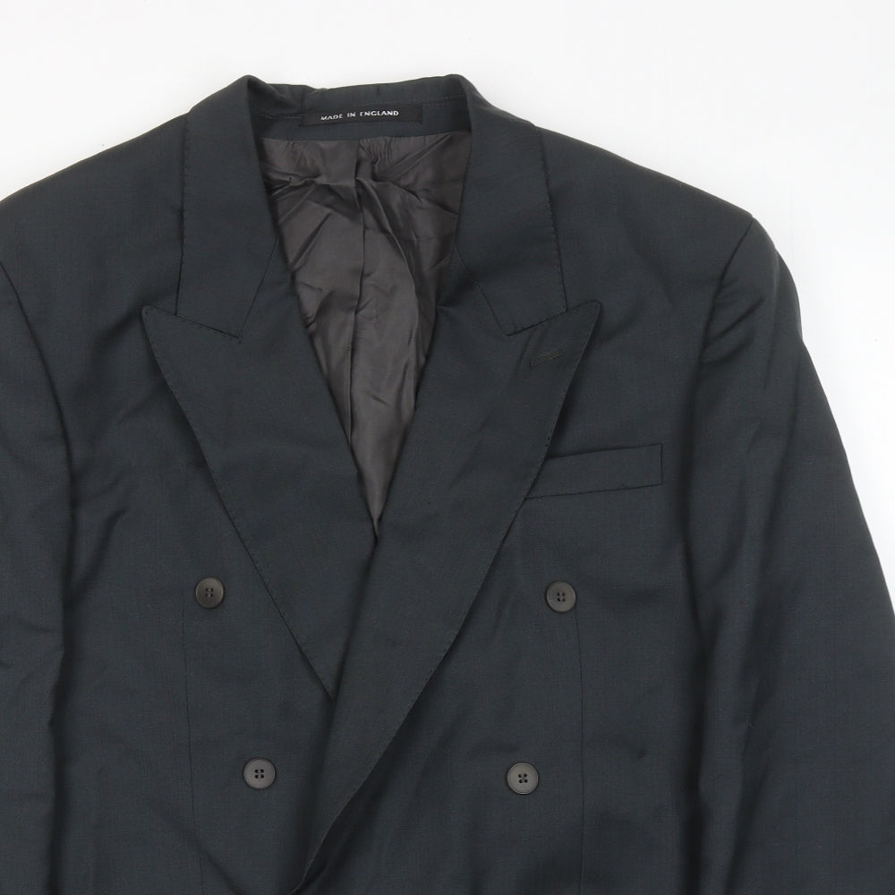 Designer Collection Mens Grey Wool Jacket Suit Jacket Size 40 Regular
