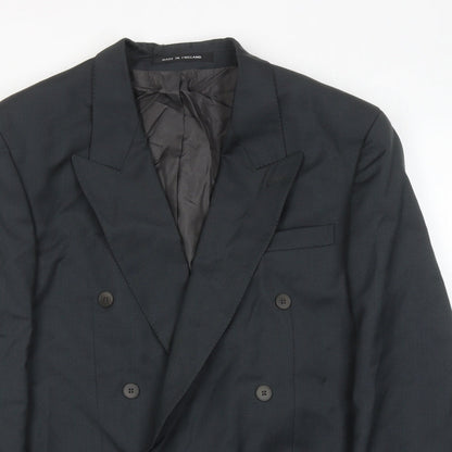 Designer Collection Mens Grey Wool Jacket Suit Jacket Size 40 Regular