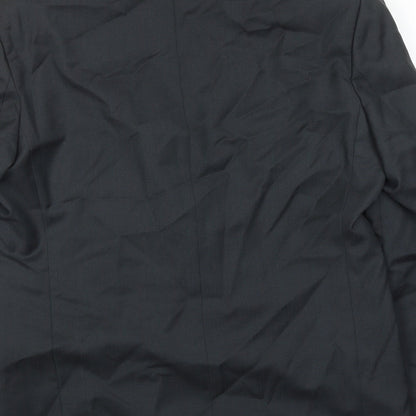 Designer Collection Mens Grey Wool Jacket Suit Jacket Size 40 Regular