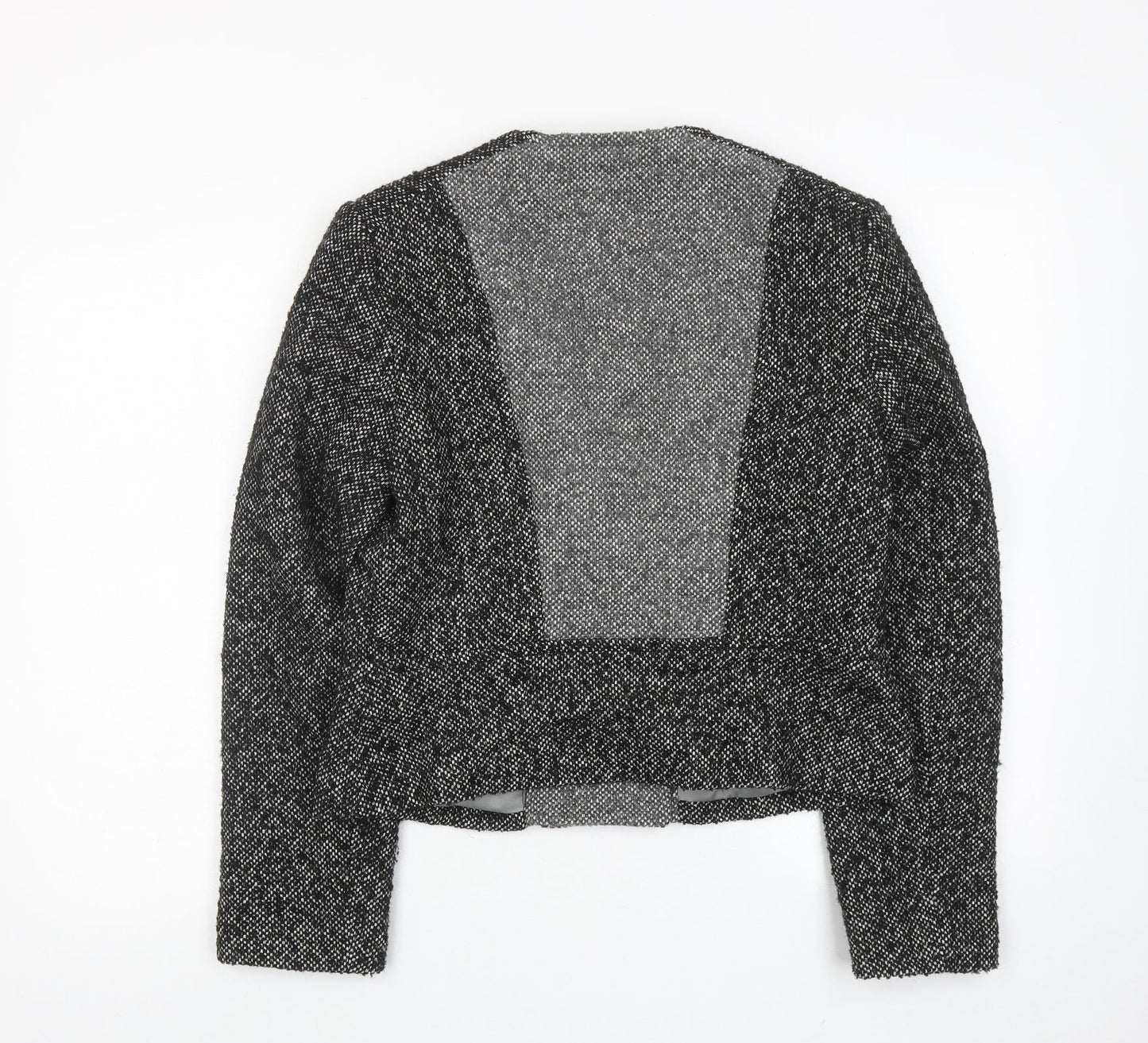 Autograph Womens Black Geometric Biker Jacket Size 12 Zip