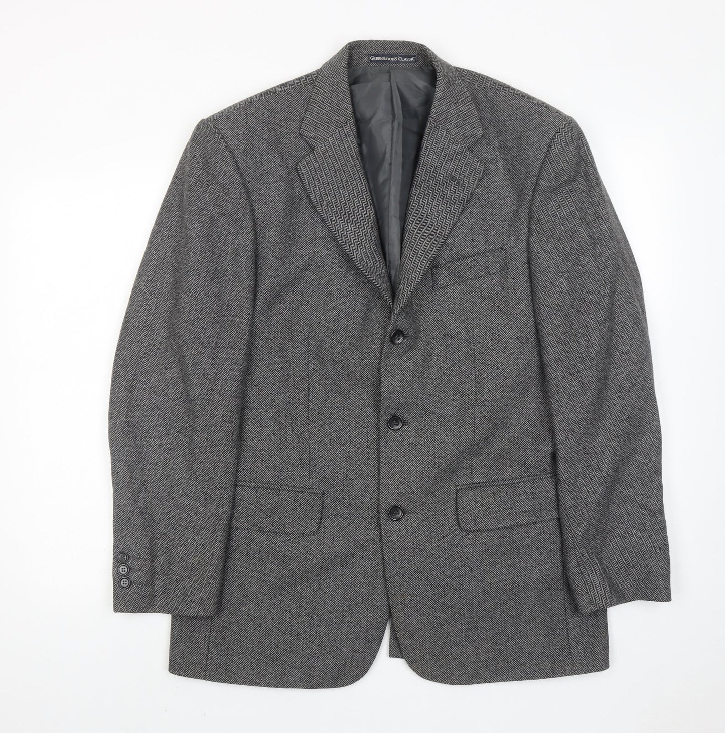 Mens UK Size 38 Greenwoods Regular Grey Suit Jacket