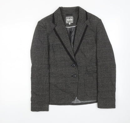 NEXT Womens Grey Polyester Jacket Suit Jacket Size 10