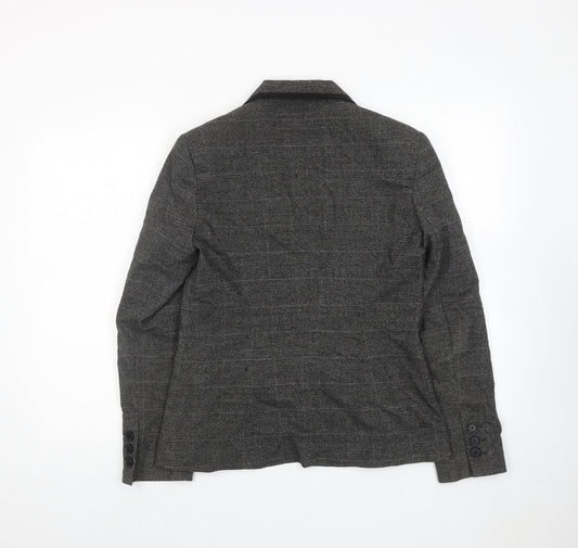 NEXT Womens Grey Polyester Jacket Suit Jacket Size 10