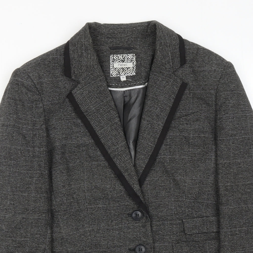 NEXT Womens Grey Polyester Jacket Suit Jacket Size 10