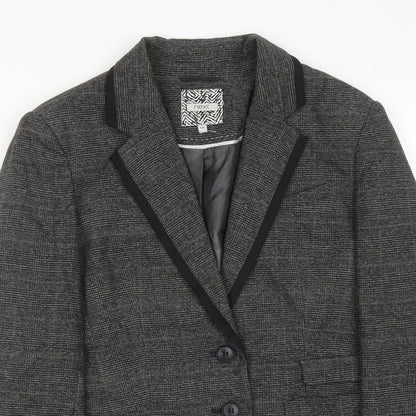 NEXT Womens Grey Polyester Jacket Suit Jacket Size 10