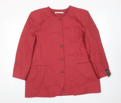 St.Bennard Womens Pink Jacket Size 18 Button