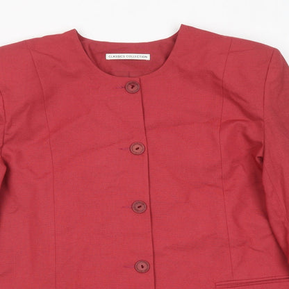 St.Bennard Womens Pink Jacket Size 18 Button