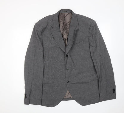 Mossimo Mens Grey Wool Jacket Suit Jacket Size 46 Regular