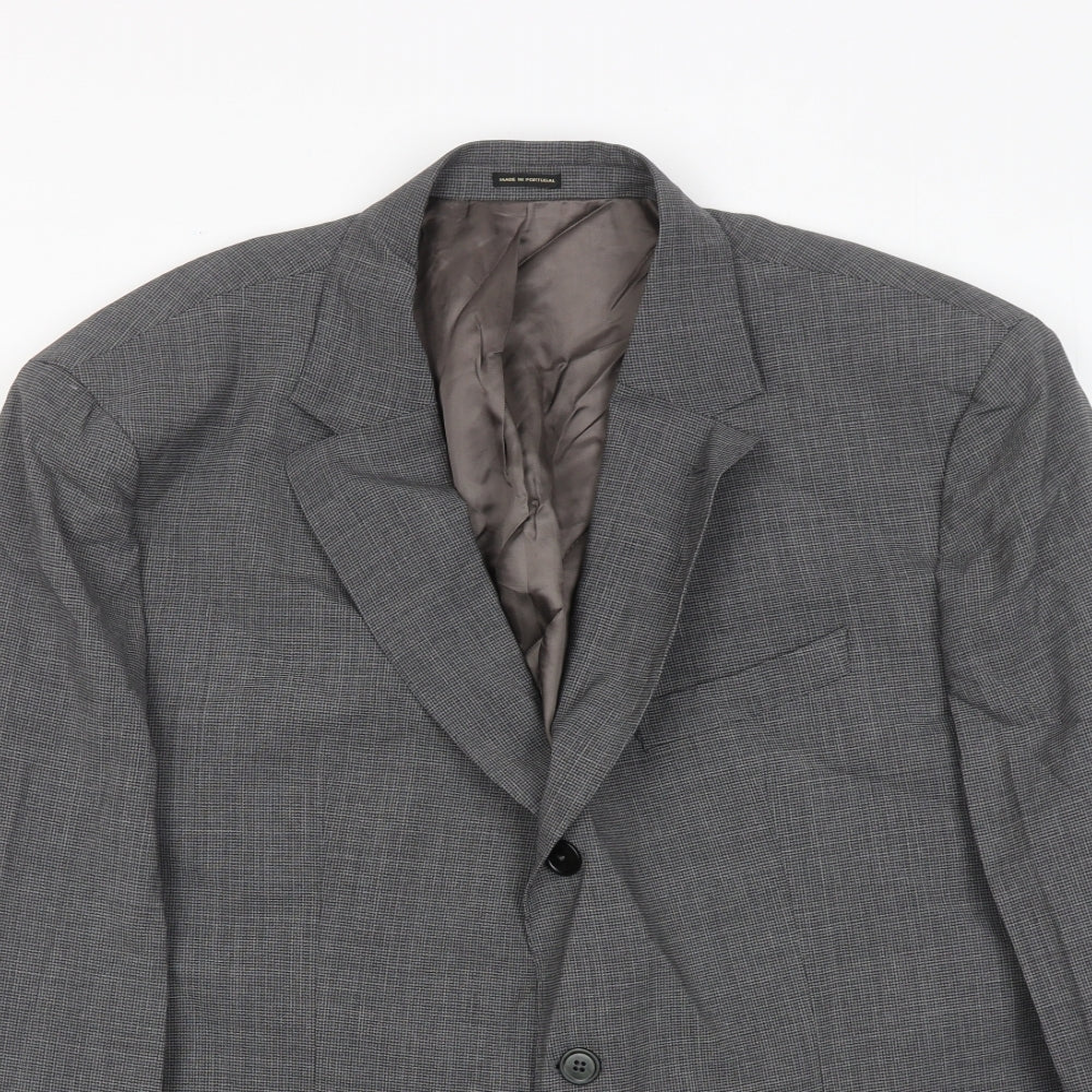 Mossimo Mens Grey Wool Jacket Suit Jacket Size 46 Regular