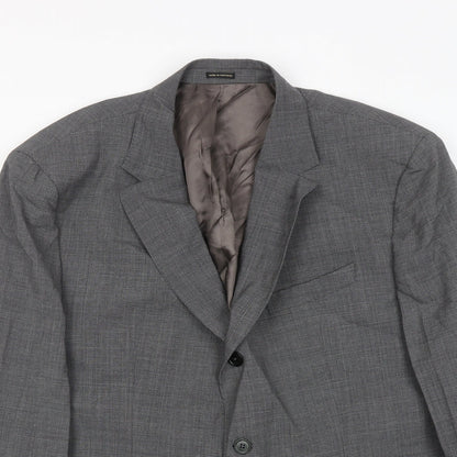 Mossimo Mens Grey Wool Jacket Suit Jacket Size 46 Regular