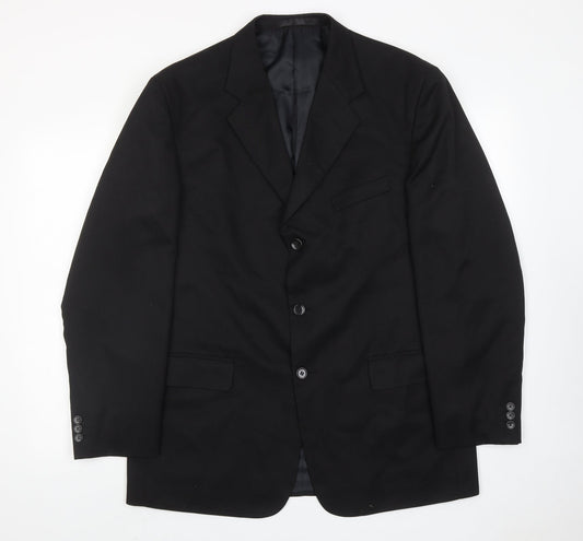 Mens UK Size 42 Zantos Regular Black Suit Jacket