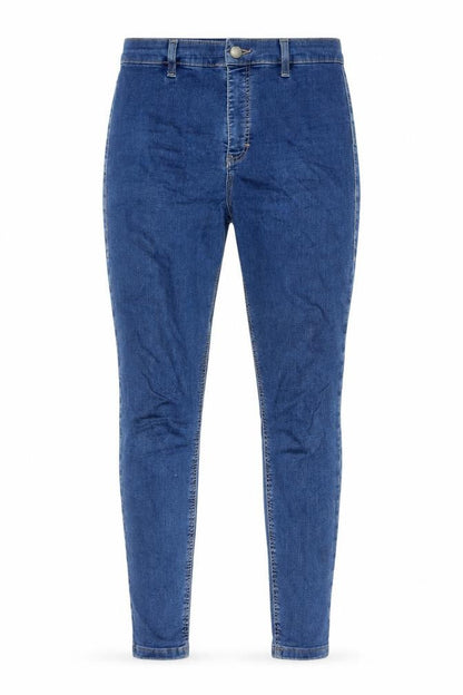 Topshop Womens Blue Cotton Skinny Jeans Size 28 in L30 in Regular Zip