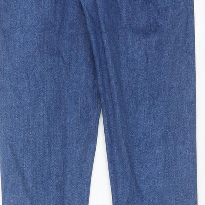 Topshop Womens Blue Cotton Skinny Jeans Size 28 in L30 in Regular Zip
