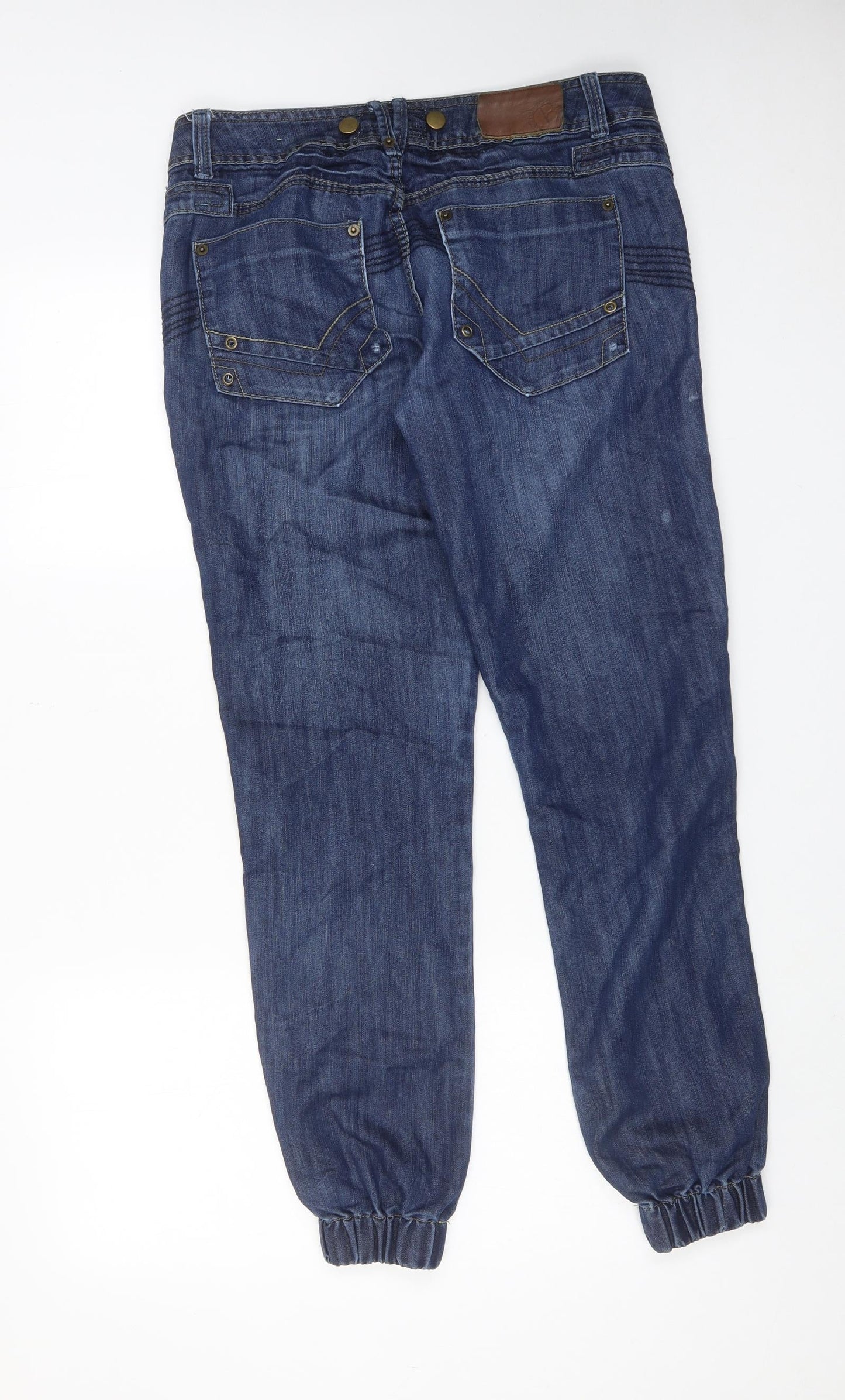 Womens UK Size 34 in Crafted Regular Fit Tapered Blue Jeans