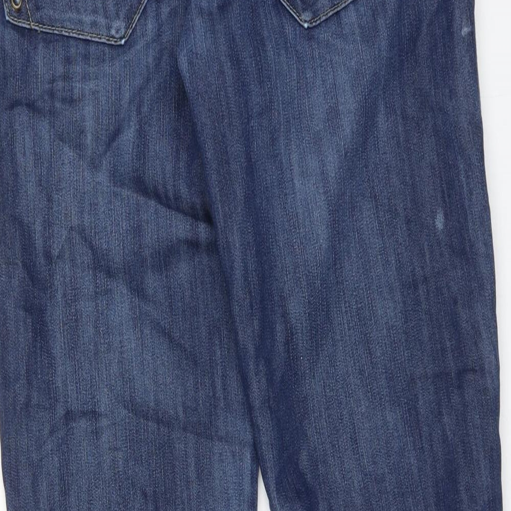 Womens UK Size 34 in Crafted Regular Fit Tapered Blue Jeans