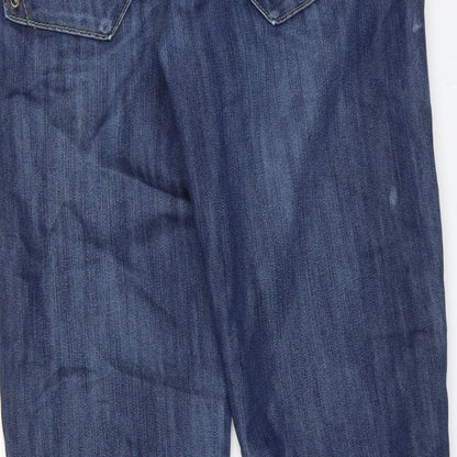 Womens UK Size 34 in Crafted Regular Fit Tapered Blue Jeans