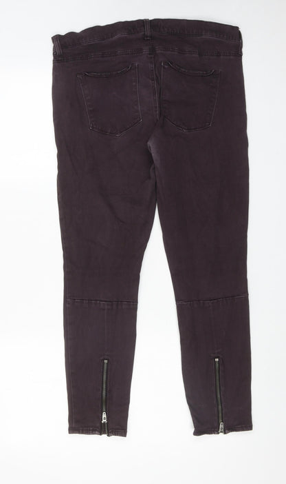 Gap Womens Purple Cotton Skinny Jeans Size 32 in Regular Zip