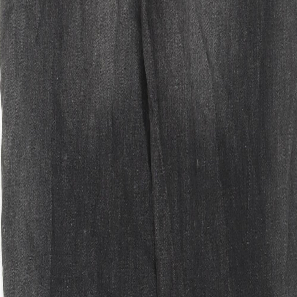 Zara Womens Grey Cotton Skinny Jeans Size 8 Regular Zip