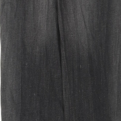 Zara Womens Grey Cotton Skinny Jeans Size 8 Regular Zip
