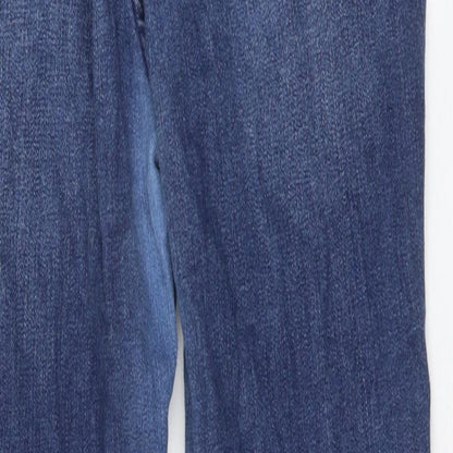 Hollister Womens Blue Cotton Skinny Jeans Size 32 in L28 in Regular Zip