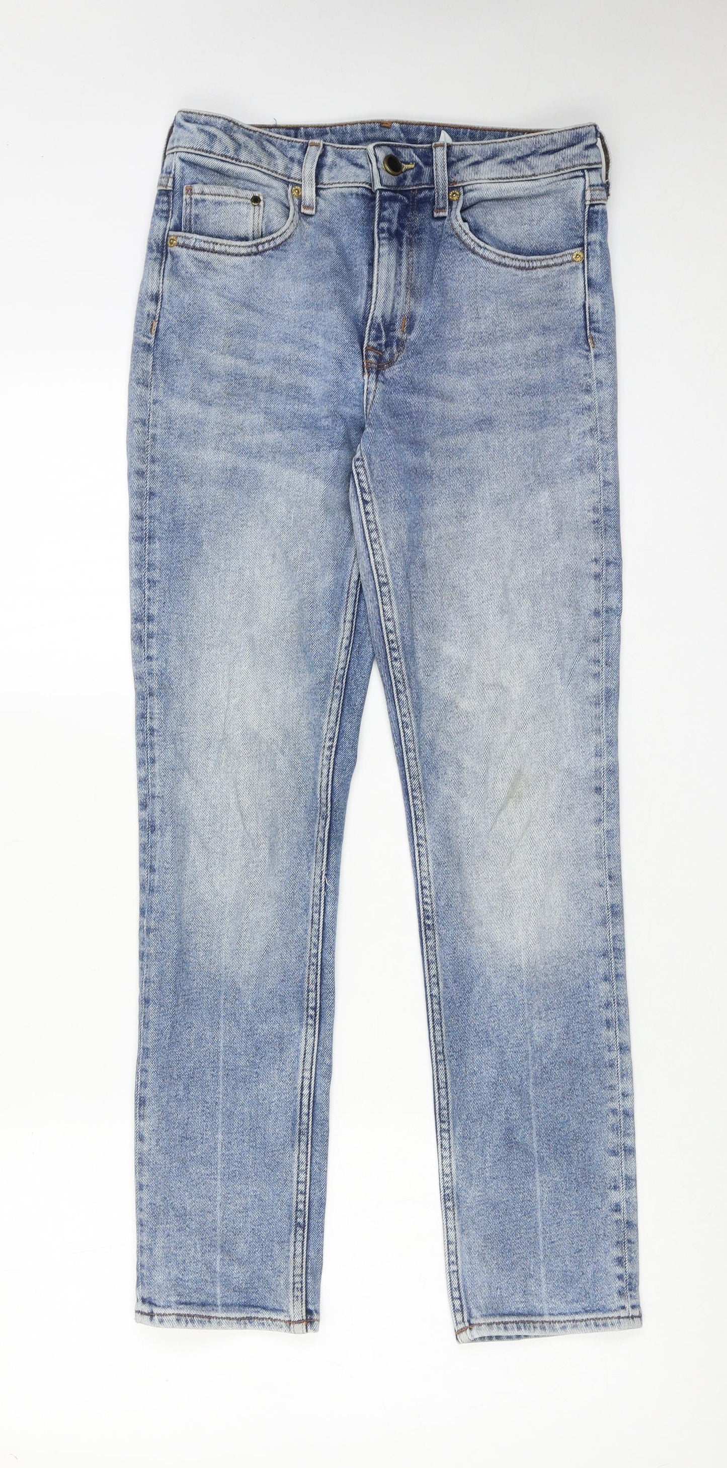 Womens UK Size 27 in H&M Regular Fit Skinny Blue Jeans