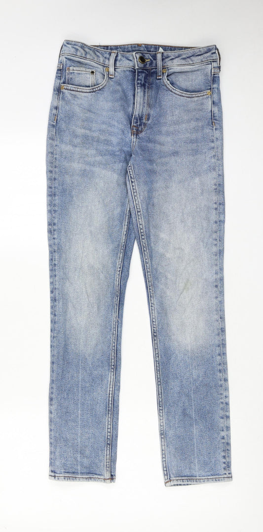 Womens UK Size 27 in H&M Regular Fit Skinny Blue Jeans