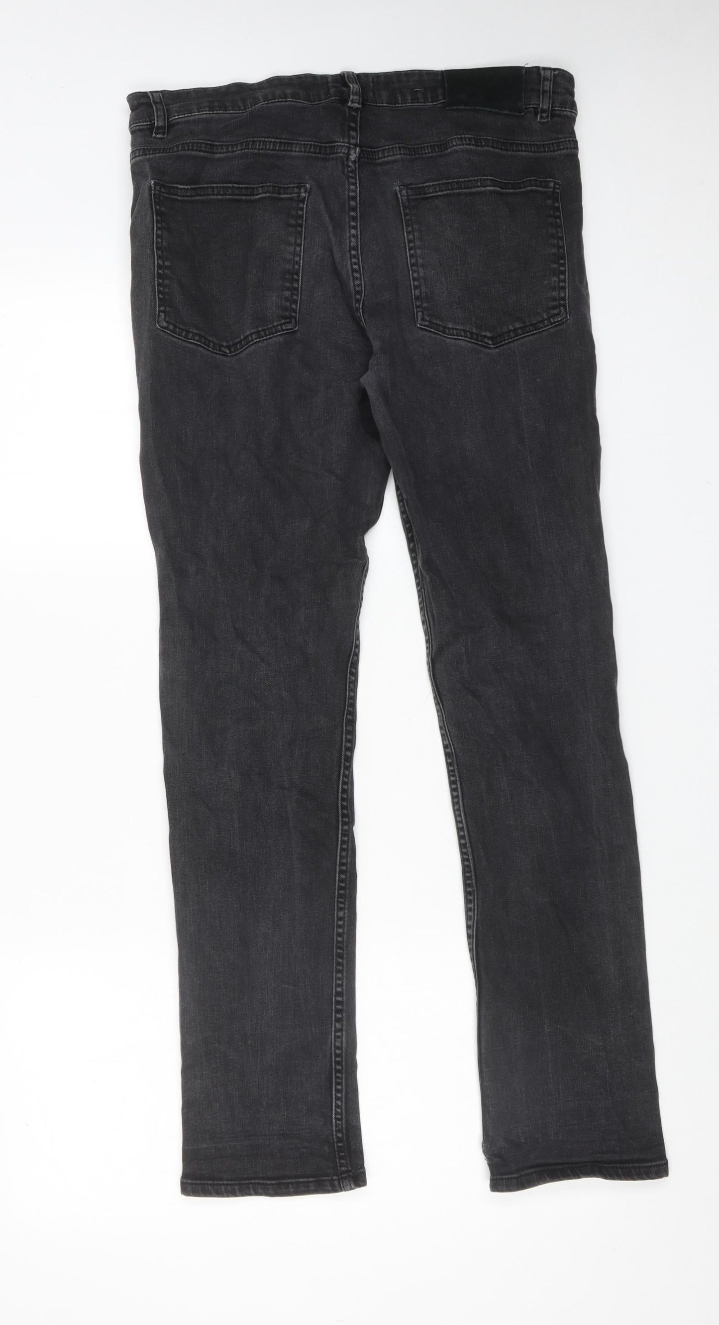 Loom Denim Womens Black Cotton Skinny Jeans Size 32 in L32 in Regular Zip