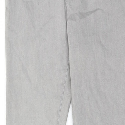 Denim & Co. Womens Grey Cotton Skinny Jeans Size 12 Regular Zip