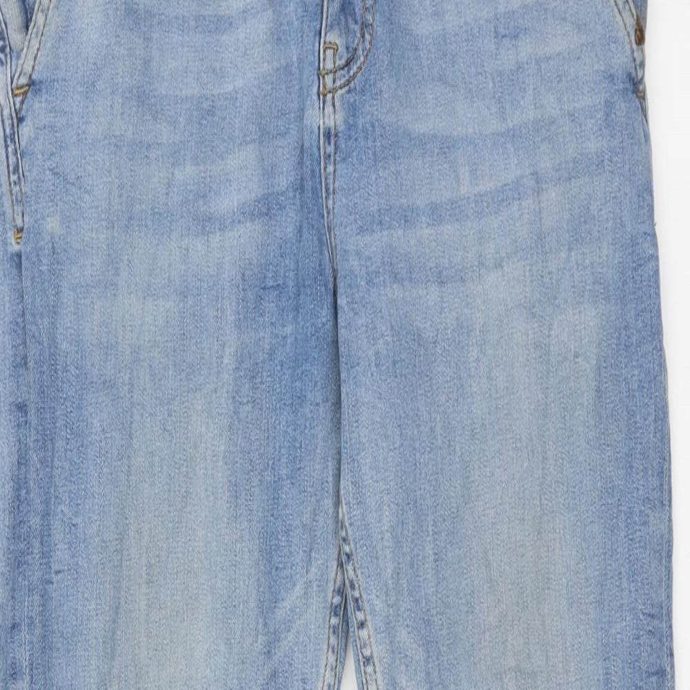 Zara Mens Blue Cotton Skinny Jeans Size 28 in Regular Zip