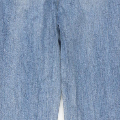 Zara Mens Blue Cotton Skinny Jeans Size 28 in Regular Zip
