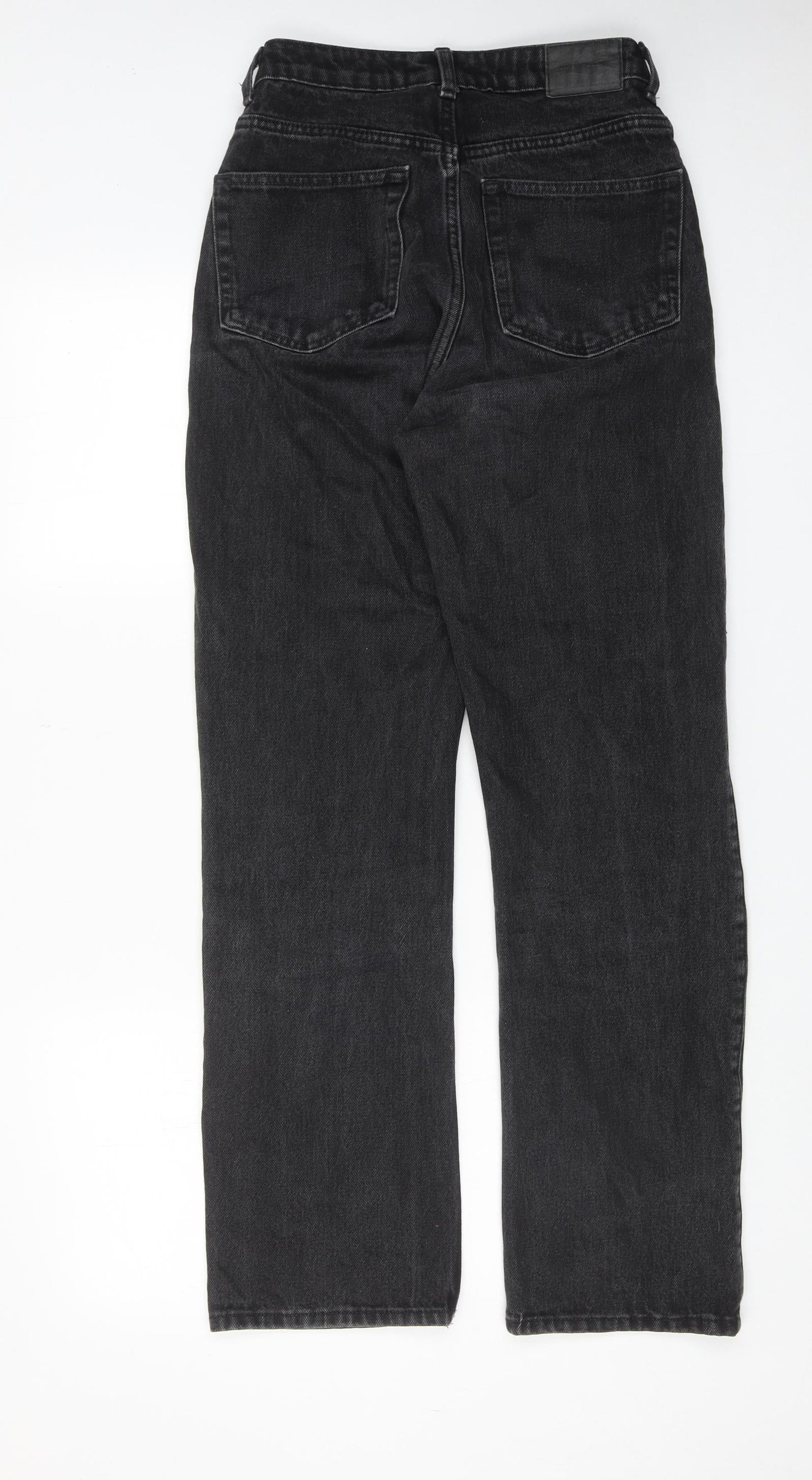 Womens UK Size 25 in Weekday Regular Fit Straight Black Jeans