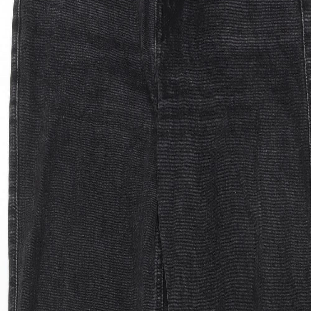 Womens UK Size 25 in Weekday Regular Fit Straight Black Jeans