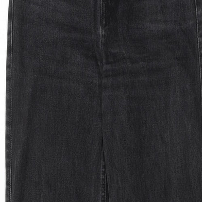 Womens UK Size 25 in Weekday Regular Fit Straight Black Jeans