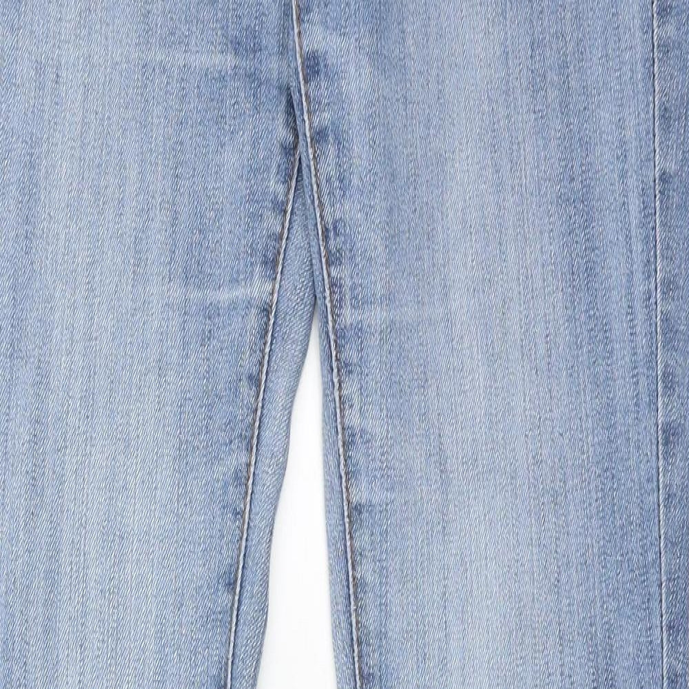 Denim & Co. Womens Blue Cotton Skinny Jeans Size 8 Regular Zip