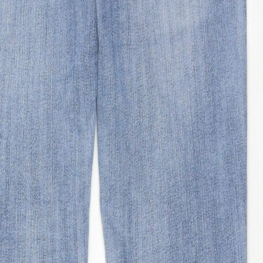 Denim & Co. Womens Blue Cotton Skinny Jeans Size 8 Regular Zip