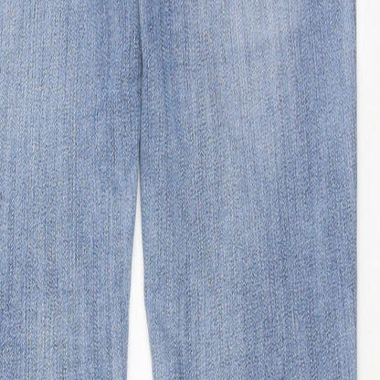 Denim & Co. Womens Blue Cotton Skinny Jeans Size 8 Regular Zip