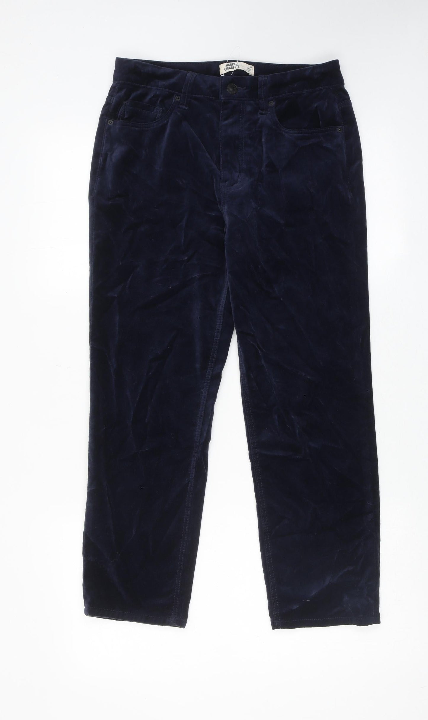 Womens UK Size 8 Marks and Spencer Regular Fit  Blue Trousers