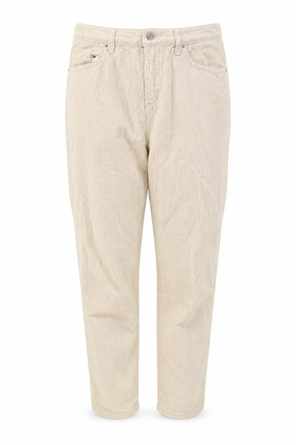 Denim & Co. Womens Beige Cotton Trousers Size 10 Regular Zip
