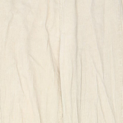 Denim & Co. Womens Beige Cotton Trousers Size 10 Regular Zip